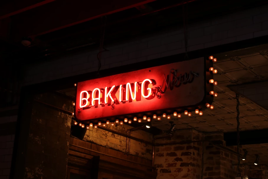 baking sign